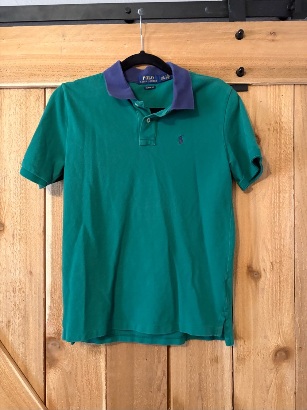Polo by Ralph Lauren Teal Green Polo with navy Collar